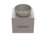 Тумба Snail Адель с раковиной Сакура 50х45 см крашенный МДФ/литьевой мрамор белый 500KM177