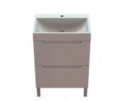 Тумба Snail Бьянко с раковиной Гранд 60х41,5 см крашенный МДФ/литьевой мрамор белый 6003КМ148