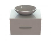 Тумба Snail Мадлен із раковиною Фієста 70х45 см фарбований МДФ/ливарний мармур білий 700KM174