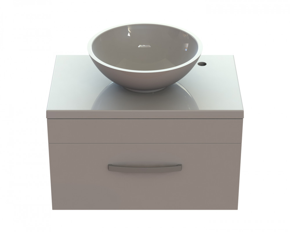 Тумба Snail Мадлен із раковиною Камелія 70х45 см фарбований МДФ/литьовий мармур білий 700KM147