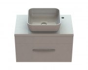 Тумба Snail Мадлен с раковиной Палермо 70х45 см крашенный МДФ/литьевой мрамор белый 700KM178