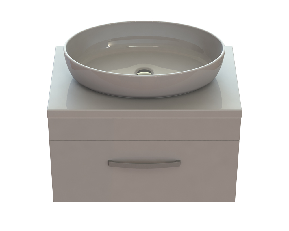 Тумба Snail Мадлен с раковиной Парадиз 70х45 см крашенный МДФ/литьевой мрамор белый 700KM179