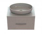 Тумба Snail Мадлен с раковиной Парадиз 70х45 см крашенный МДФ/литьевой мрамор белый 700KM179