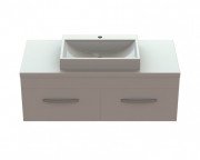 Тумба Snail Венера с раковиной Гранд 120х55 см крашенный МДФ/литьевой мрамор белый 1200KM148