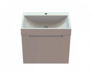 Тумба Snail Виола с раковиной Гранд 60х41,5 см крашенный МДФ/литьевой мрамор белый 6001КМ148