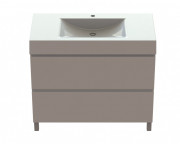 Тумба Snail Новелла с раковиной Атлант 99х48,5 см крашенный МДФ/литьевой мрамор белый 990КМ163