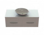 Тумба Snail Венера з раковиною Лотос 120х55 см фарбований МДФ/ливарний мармур білий 1200KM173