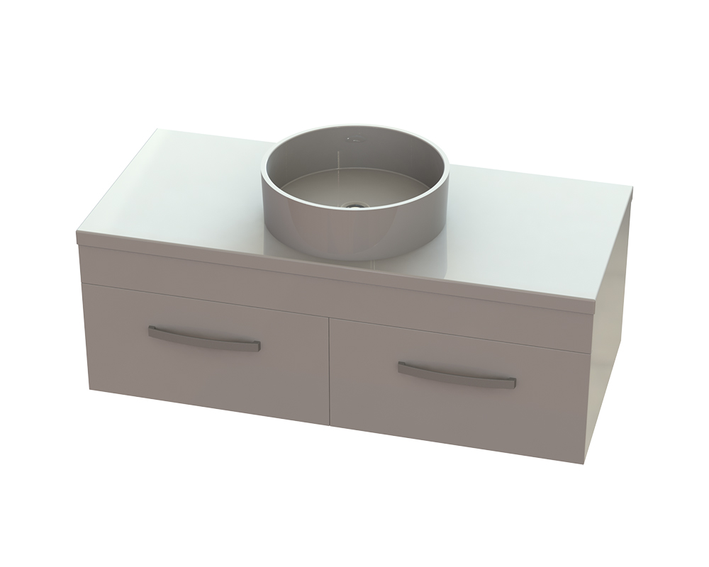 Тумба Snail Венера з раковиною Оазис 120х55 см фарбований МДФ/мармур ливарний білий 1200KM170