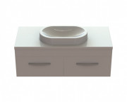 Тумба Snail Венера с раковиной Олимпия 120х55 см крашенный МДФ/литьевой мрамор белый 1200KM150