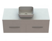 Тумба Snail Венера с раковиной Палермо 120х55 см крашенный МДФ/литьевой мрамор белый 1200KM178