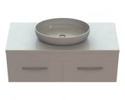 Тумба Snail Венера с раковиной Парадиз 120х55 см крашенный МДФ/литьевой мрамор белый 1200KM179