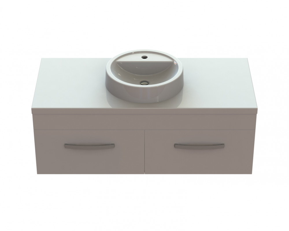 Тумба Snail Венера з мушлею Рондо 120х55 см фарбований МДФ/ливарний мармур білий 1200KM149