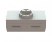 Тумба Snail Венера с раковиной Рондо 120х55 см крашенный МДФ/литьевой мрамор белый 1200KM149