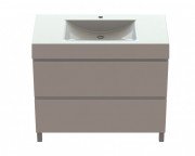 Тумба Snail Новелла с раковиной Атлант 99х48,5 см крашенный МДФ/литьевой мрамор белый 990КМ163