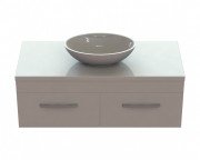 Тумба Snail Венера с раковиной Фиеста 120х55 см крашенный МДФ/литьевой мрамор белый 1200KM174