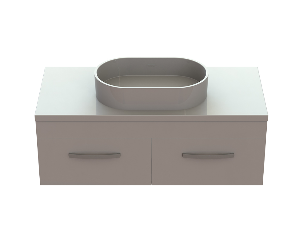 Тумба Snail Венера з раковиною Ліана 120х55 см фарбований МДФ/ливарний мармур білий 1200KM172