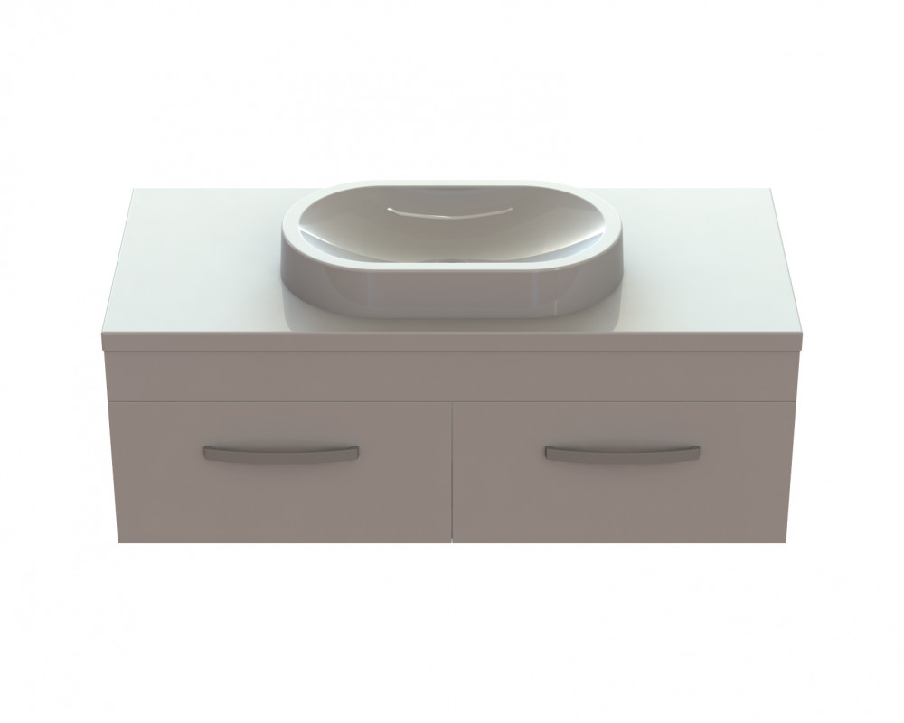 Тумба Snail Венера с раковиной Олимпия 120х55 см крашенный МДФ/литьевой мрамор белый 1200KM150