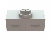 Тумба Snail Венера с раковиной Рондо 120х55 см крашенный МДФ/литьевой мрамор белый 1200KM149