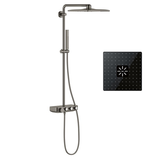 Душова система Grohe Euphoria SmartControl System 310 Cube Duo із термостатом темний графіт матовий 26508AL0