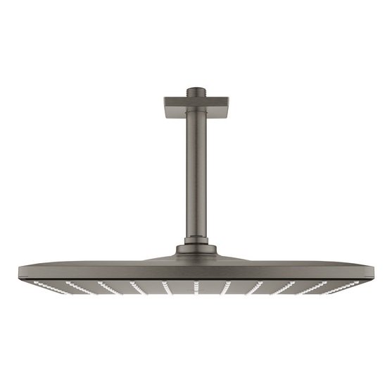 Верхний душ Grohe Rainshower 310 Mono Cube с потолочным держателем темный графит матовый 26566AL0