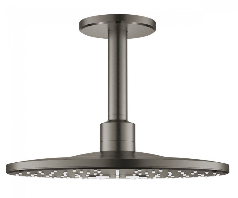 Верхній душ Grohe Rainshower 310 SmartActive з стельовим тримачем темний матовий графіт 26477AL0