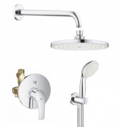 Душевая система Grohe Eurosmart New + Tempesta 250 Cube с верхним и ручным душем хром UA25183004