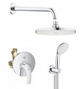 Душевая система Grohe Eurosmart New + Tempesta 250 Cube с верхним и ручным душем хром UA25183004