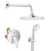 Душевая система Grohe Eurosmart New + Tempesta 250 Cube с верхним и ручным душем хром UA25183004