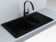 Мийка для кухні Fancy Marble Alabama 77х43 см штучний граніт світло-чорний 107080004