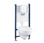 Система инсталляции Grohe Solido 5 в 1 с подвесным унитазом сиденьем и клавишей Skate Air 39116000