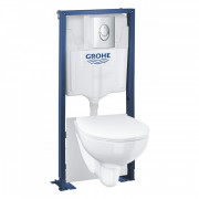 Система инсталляции Grohe Solido 5 в 1 с подвесным унитазом сиденьем и клавишей Skate Air 39903000