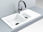 Мойка для кухни Fancy Marble Alabama 77х43 см искусственный гранит белый 107080001