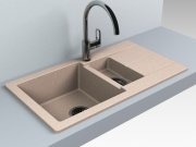 Мойка для кухни Fancy Marble Alabama 77х43 см искусственный гранит песочный 107087001