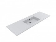 Раковина для ванної Fancy Marble Linda 150х50 см штучний камінь білий 9515101