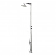 Душова колона Ama Venere вулична з двома змішувачами лійкою та ручним душем нержавіюча сталь VE1060L