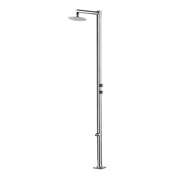 Душевая колонна Ama Venere уличная с двумя смесителями лейкой и изливом для ног нержавеющая сталь VE1160L