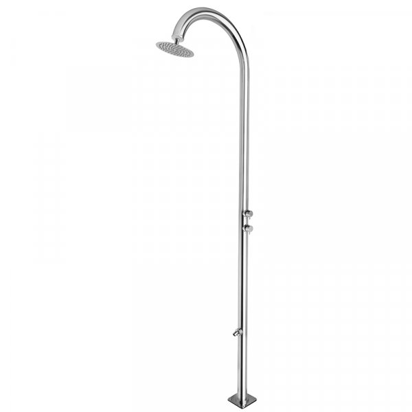 Душова колона Ama Cometa вулична з двома змішувачами та лійкою для душу нержавіюча сталь CM4650L