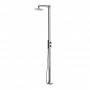 Душевая колонна Ama Venere уличная с двумя смесителями лейкой и ручным душем нержавеющая сталь VE1060L