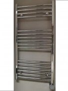 Полотенцесушитель электрический Zehnder Virando 100х50 см с тэном NEX скрытого монтажа хром AB-100-050-NEX-HID