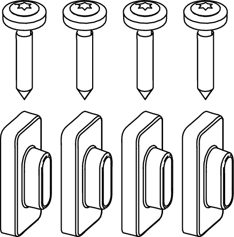 Монтажный комплект для сливного бачка TECE Uni 9820040