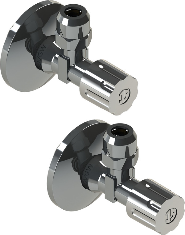 Угловые вентили TECE TECEone 1/2”х3/8” с настенными розетками хром 9820464