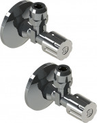 Угловые вентили TECE TECEone 1/2”х3/8” с настенными розетками хром 9820464