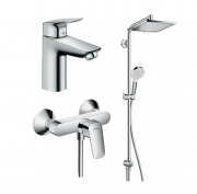 Набор смесителей Hansgrohe EcoSmart Logis 100/Crometta Reno хром 20200014
