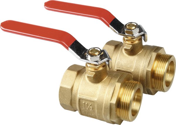 Комплект промышленных шаровых кранов TECE TECEfloor 1 1/2 латунь 77381006