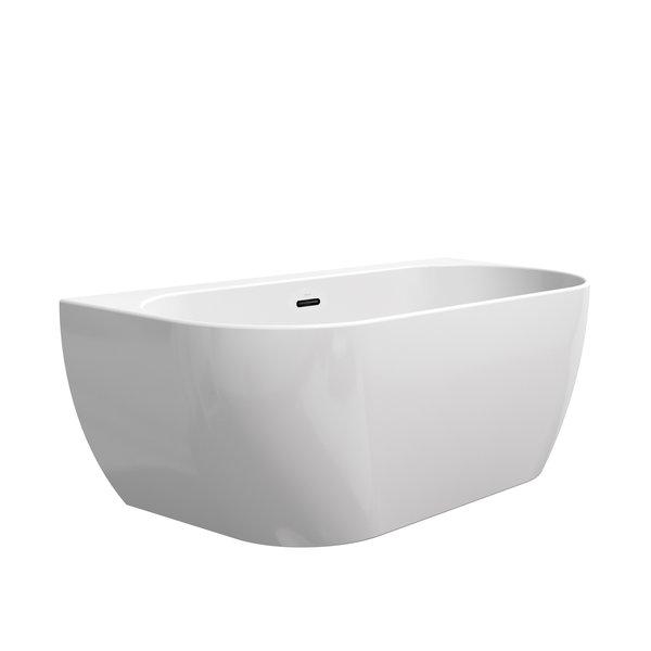 Ванна акрилова Ravak Freedom W 166x80 см окремо стоїть білий/слив перелив чорний XC00100033