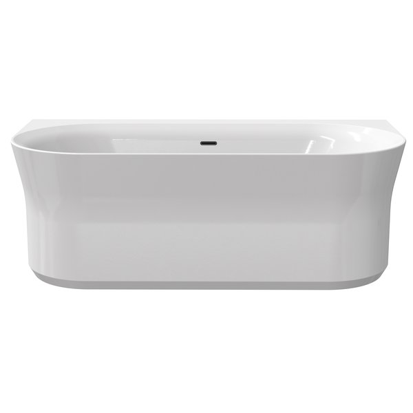 Ванна акрилова Ravak Ypsilon Wall 178x86 см білий/слив перелив чорний XC00100035