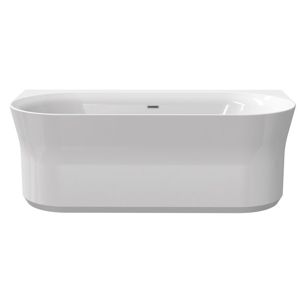 Ванна акриловая Ravak Ypsilon Wall 178x86 см отдельно стоящая белый/слив перелив хром XC00100028