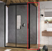 Душевая боковая стенка Ravak Blix Slim BLSPS 90х195 см профиль черный/прозрачное стекло X9BM70300Z1