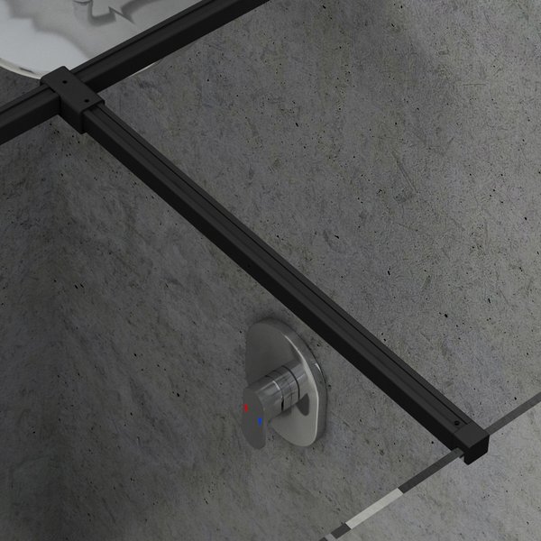Комплект тримачів для душової кабіни Ravak W SET-Uni T-подібний чорний GWD010003024
