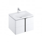 Тумба под раковину Ravak Balance SD 800 подвесная MFPB/МДФ белый/графит X000001369